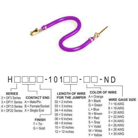 H3ABG-10103-V4 跳线，预压接引线