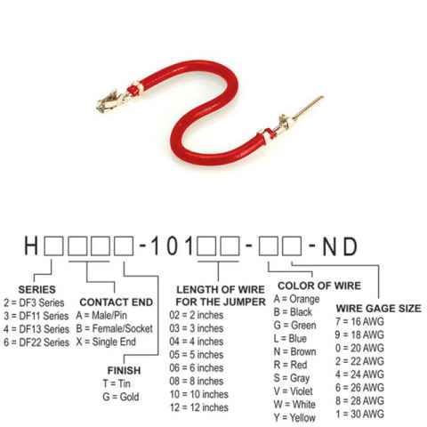 H3ABT-10102-R4 跳线，预压接引线