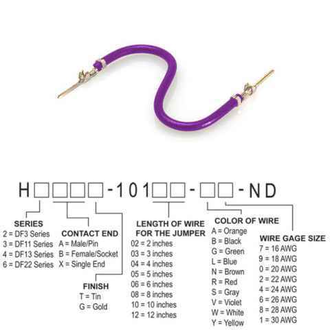 H3AAT-10106-V4 跳线，预压接引线