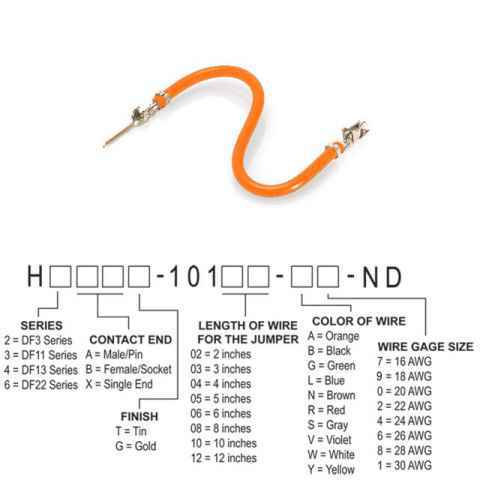 H3ABT-10112-A6 跳线，预压接引线