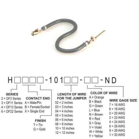 H3ABT-10104-S4 跳线，预压接引线