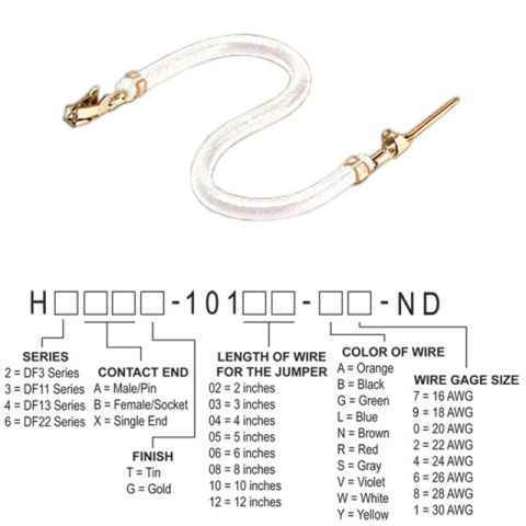 H3ABT-10106-W6 跳线，预压接引线