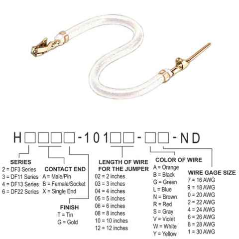 H3ABT-10112-W4 跳线，预压接引线