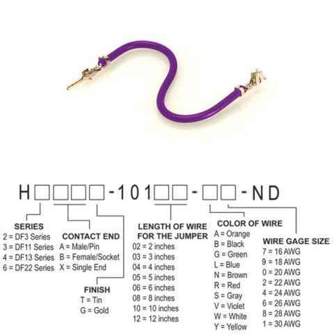 H2ABT-10103-V8 跳线，预压接引线