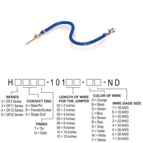 H3ABT-10104-L8 跳线，预压接引线