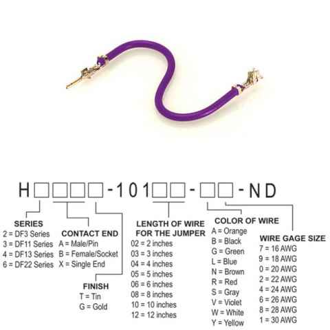 H2ABT-10110-V8 跳线，预压接引线