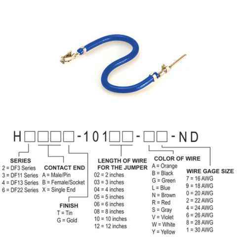 H3ABT-10106-L4 跳线，预压接引线