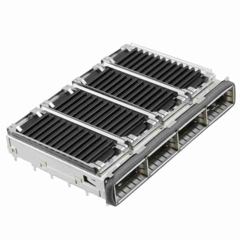 2170287-4 机架、成组 (1 x 4)、带散热器射频同轴连接器