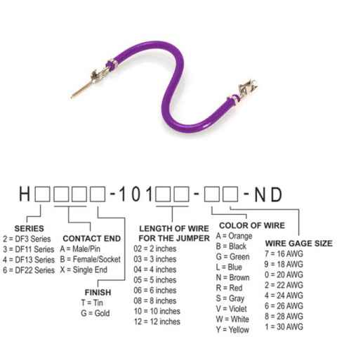 H3ABT-10108-V6 跳线，预压接引线