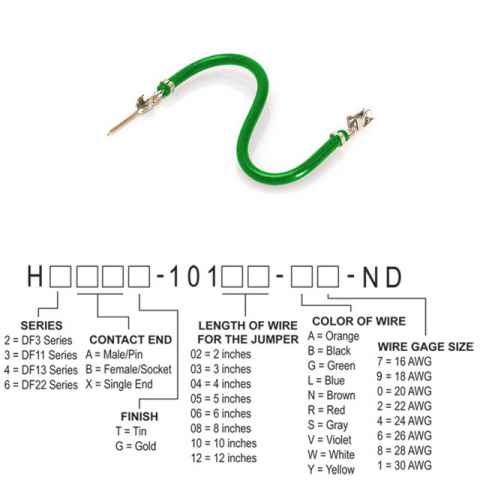 H3ABT-10106-G6 跳线，预压接引线