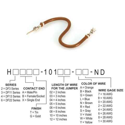 H2ABT-10103-N6 跳线，预压接引线
